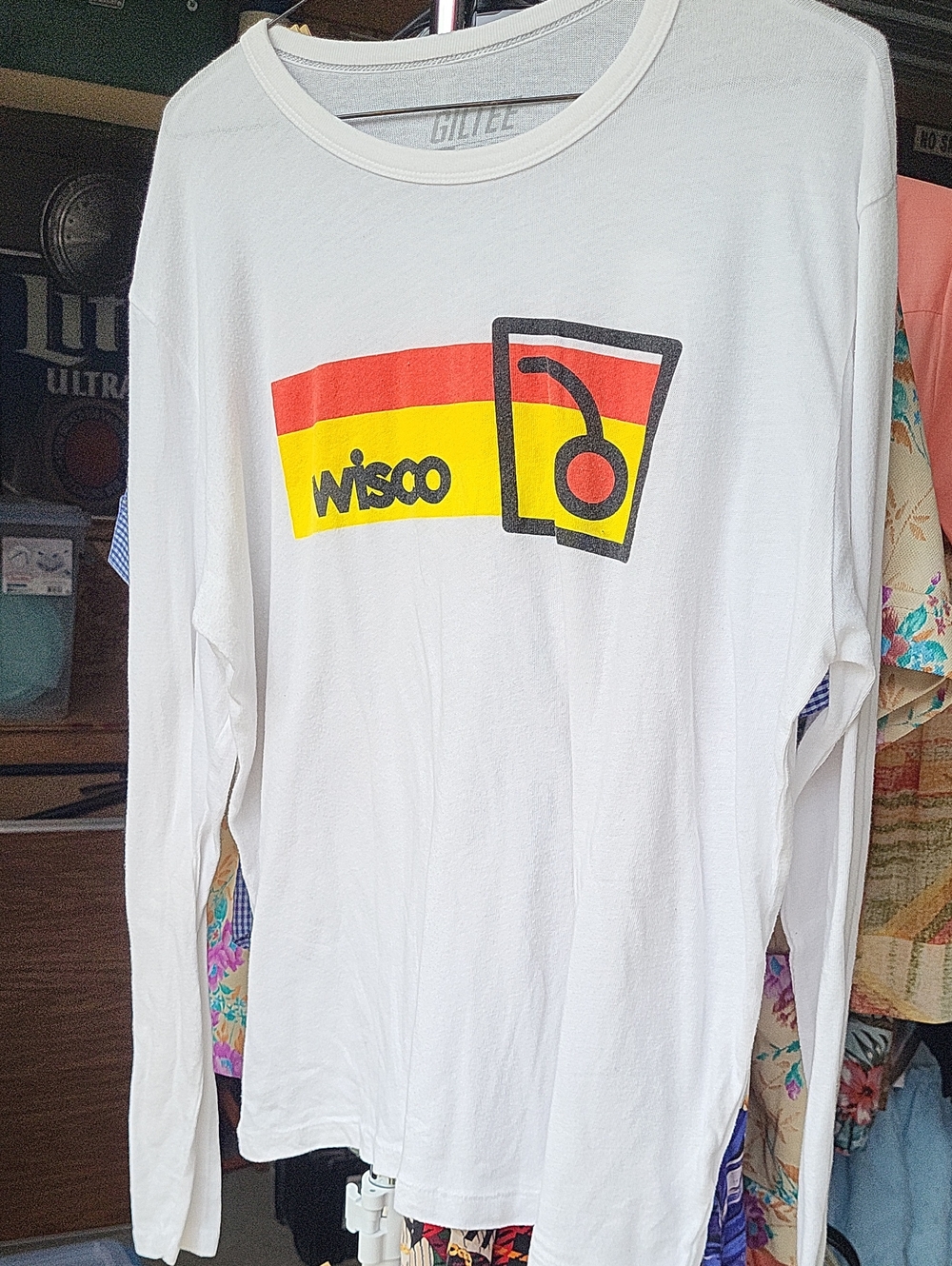 White Long Sleeve WISCO Graphic Tee